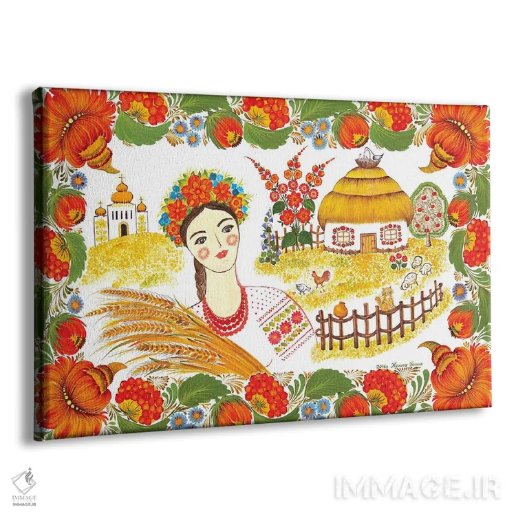 تابلو دکوراتیو عشق روستایی اثر هالینا کولگا - نمای پرسپکتیو محصول