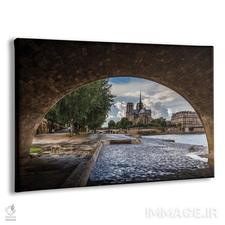 تابلو دکوراتیو سگ و نوتردام اثر اچ. جی. هررا - نمای پرسپکتیو محصول