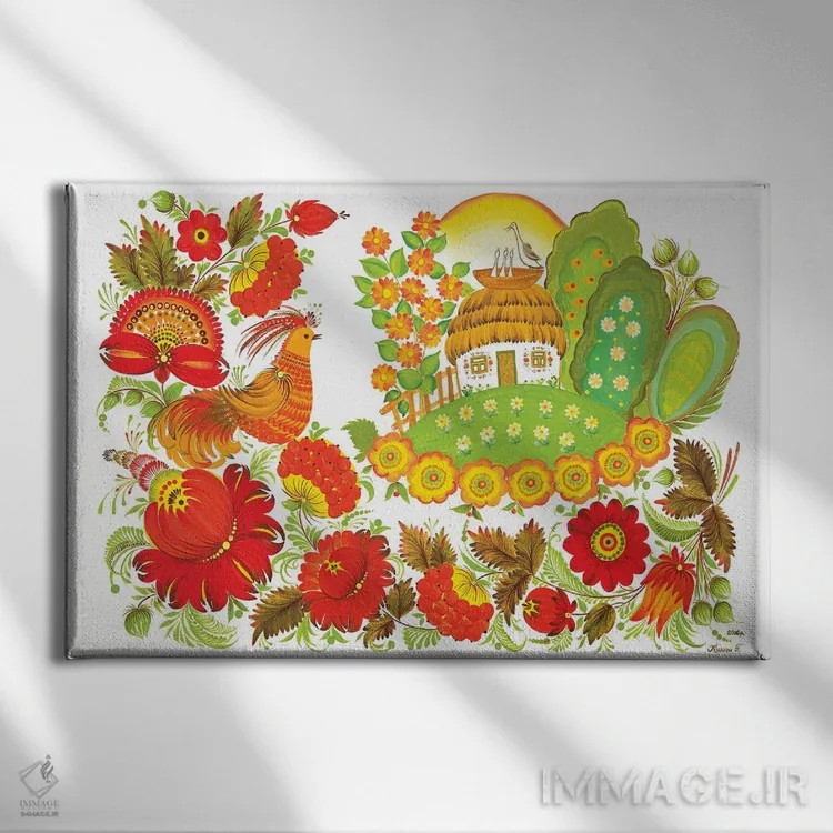 تابلو دکوراتیو عدن شکوفا اثر هالینا کولگا - نمای روبهرو روی دیوار