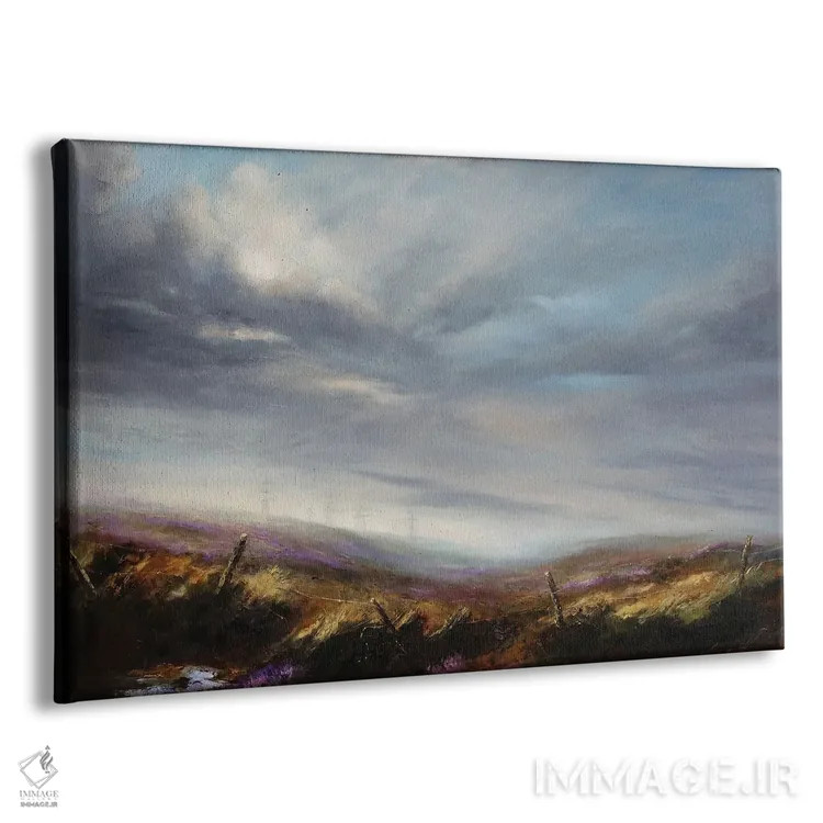 تابلو دکوراتیو نور اواخر تابستان بر زمین های خلنگ بالای کرگ ویل، دره کلدر اثر هانا کروین - نمای پرسپکتیو محصول