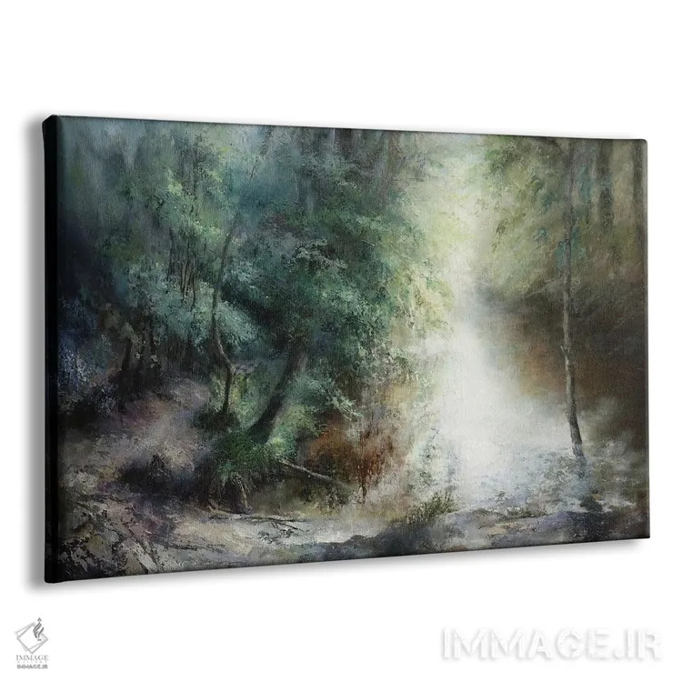 تابلو دکوراتیو نور جادویی بر رودخانه نید اثر هانا کروین - نمای پرسپکتیو محصول