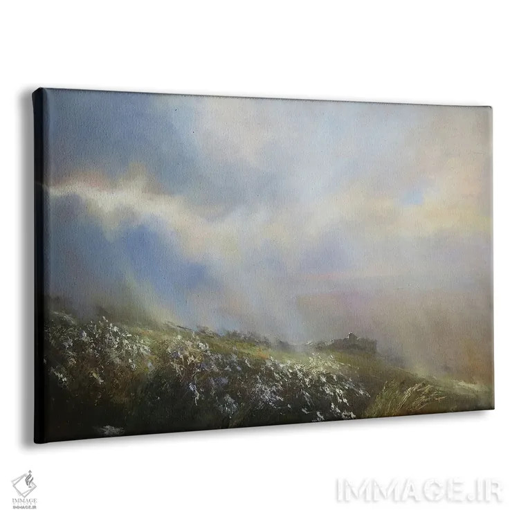 تابلو دکوراتیو ویرانه های دشت مرتفع در طوفان و باران - کالدر دیل اثر هانا کروین - نمای پرسپکتیو محصول