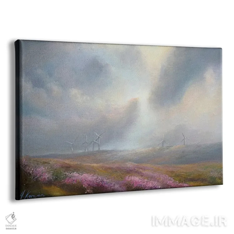 تابلو دکوراتیو دوختن زمین به آسمان اثر هانا کروین - نمای پرسپکتیو محصول