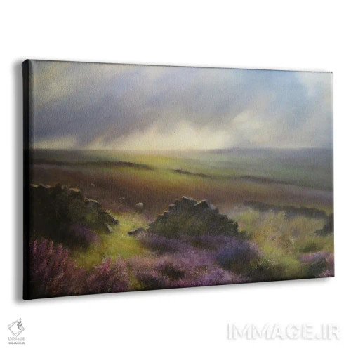 تابلو دکوراتیو سه گوسفند در دشت خلنگ اثر هانا کروین - نمای پرسپکتیو محصول