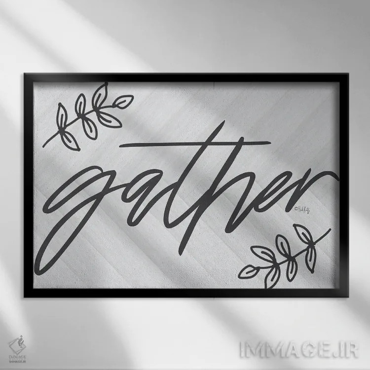 تابلو دکوراتیو جمع شدن اثر هایدی کونتز - نمای قابدار مشکی