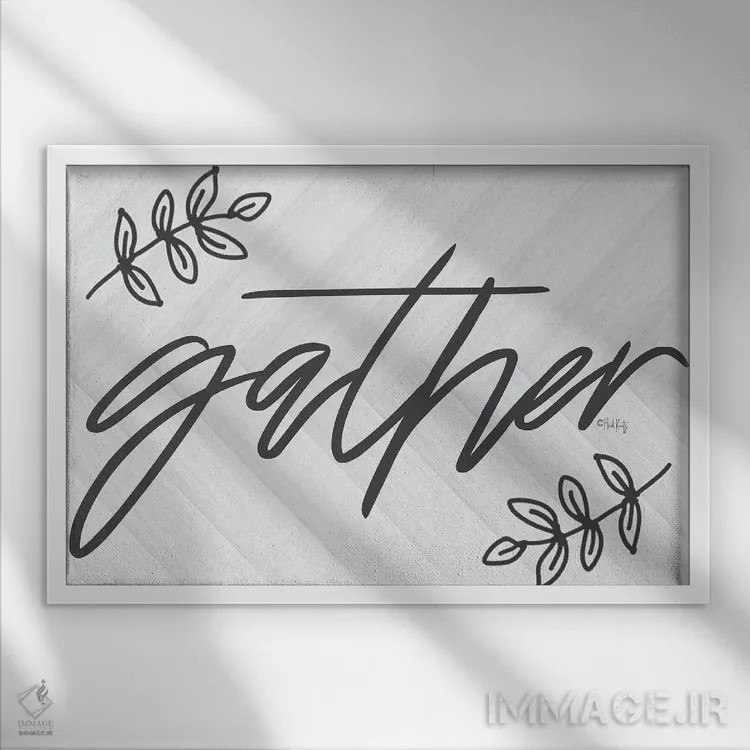 تابلو دکوراتیو جمع شدن اثر هایدی کونتز - نمای قابدار سفید