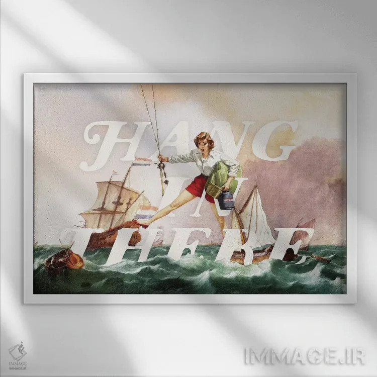 تابلو دکوراتیو تحمل کن اثر هدر لندیس - نمای قابدار سفید