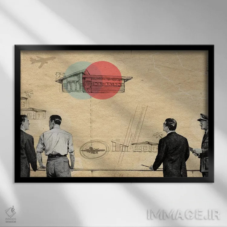 تابلو دکوراتیو زادگاه اثر هدر لندیس - نمای قابدار مشکی