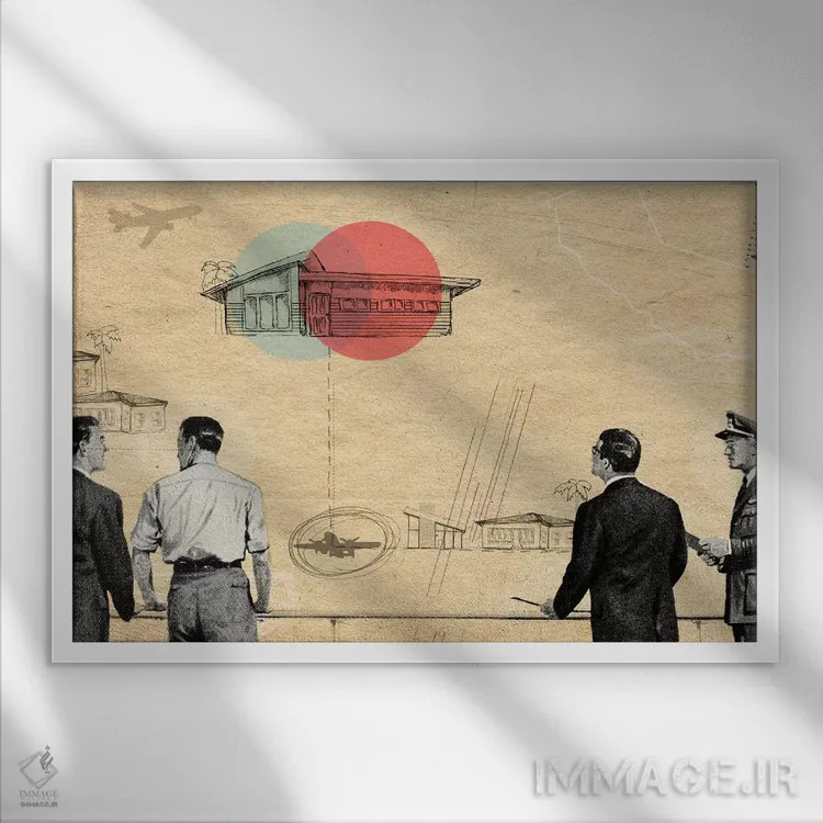 تابلو دکوراتیو زادگاه اثر هدر لندیس - نمای قابدار سفید