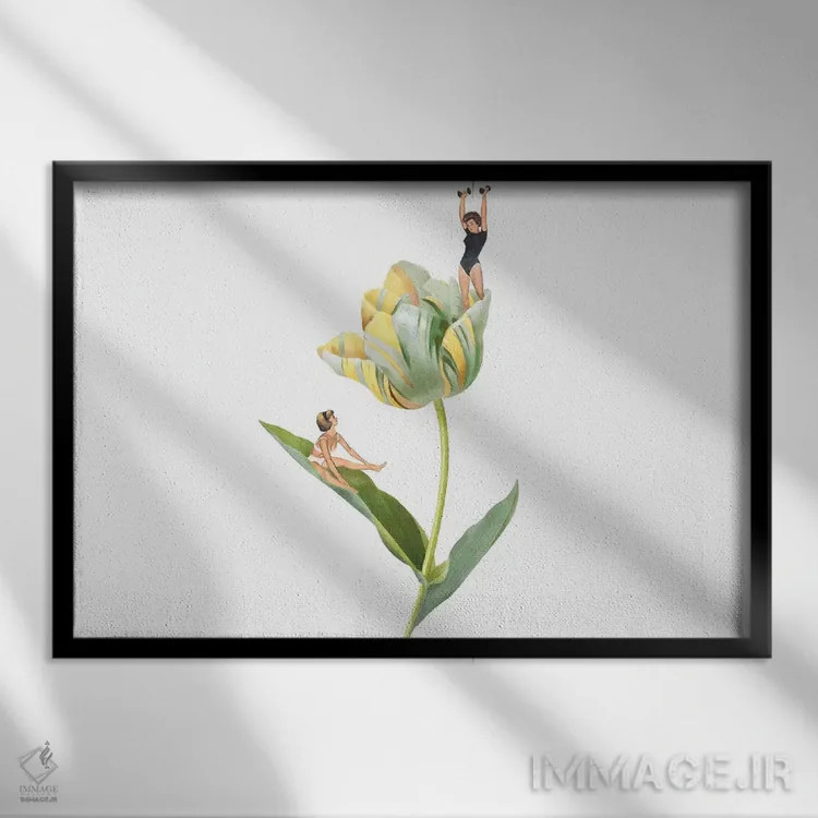 تابلو دکوراتیو خودنمایی اثر هدر لندیس - نمای قابدار مشکی