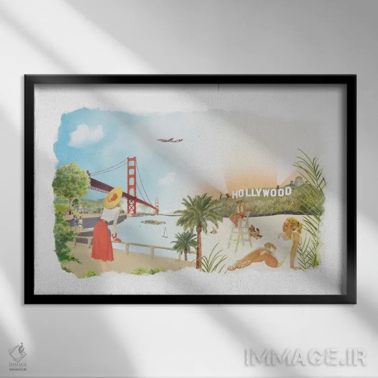 تابلو دکوراتیو اسطوره های سرب دار اثر هدر لندیس - نمای قابدار مشکی