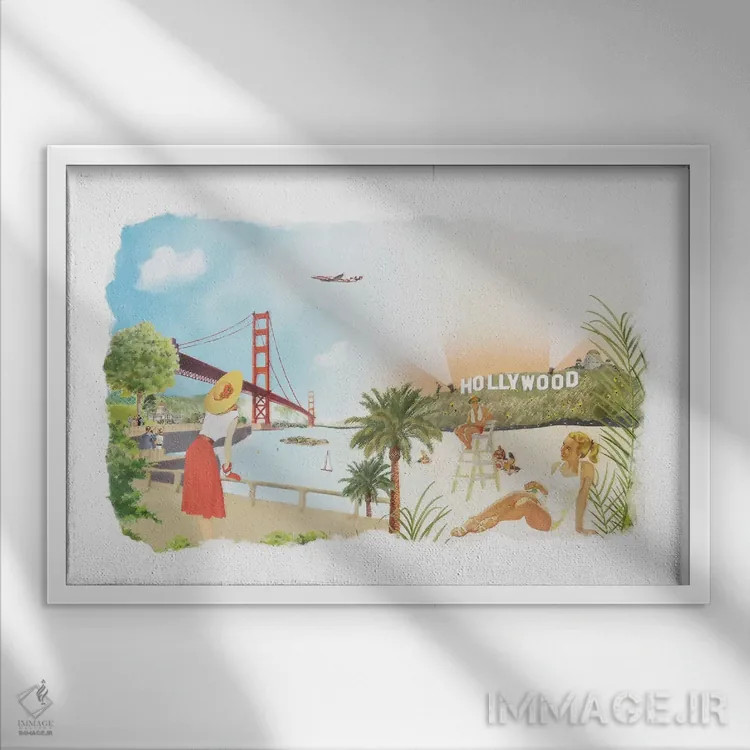 تابلو دکوراتیو اسطوره های سرب دار اثر هدر لندیس - نمای قابدار سفید