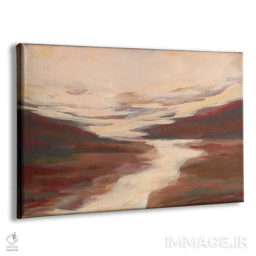 تابلو انتزاعی نهر سرخ اثر هیلی نایتن - نمای پرسپکتیو محصول