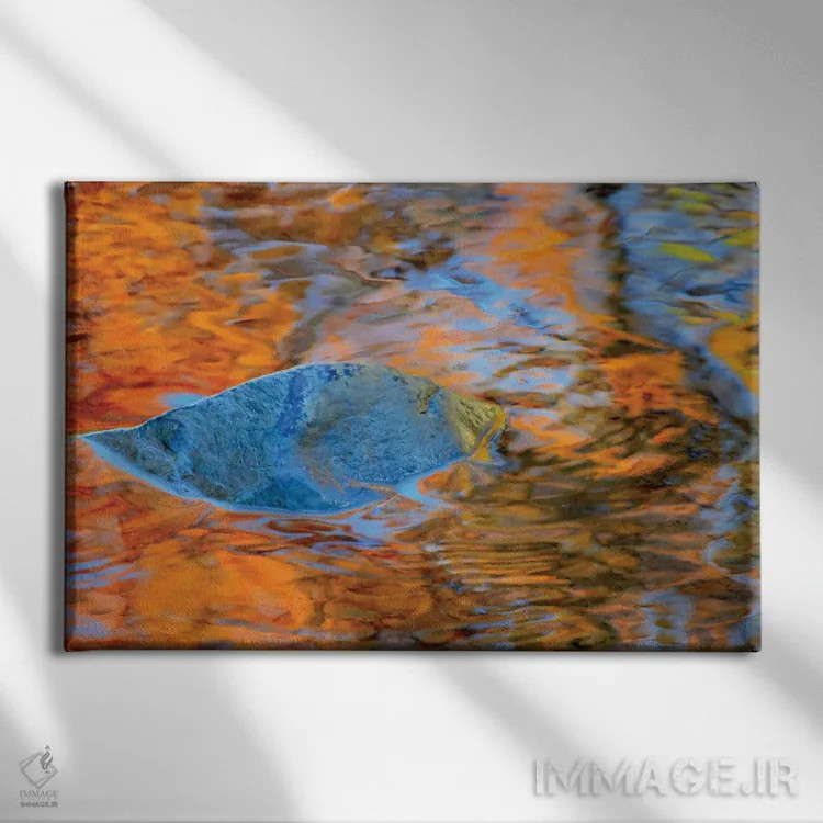 تابلو انتزاعی زنبق اثر هلنا کوپر - نمای روبهرو روی دیوار