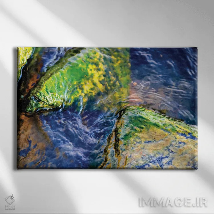 تابلو انتزاعی برخورد اثر هلنا کوپر - نمای روبهرو روی دیوار