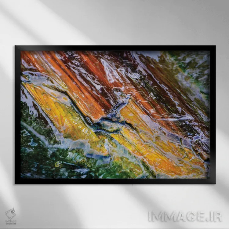 تابلو انتزاعی الکتریکا اثر هلنا کوپر - نمای قابدار مشکی