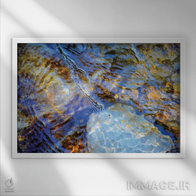 تابلو انتزاعی شگفتی اثر هلنا کوپر - نمای قابدار سفید