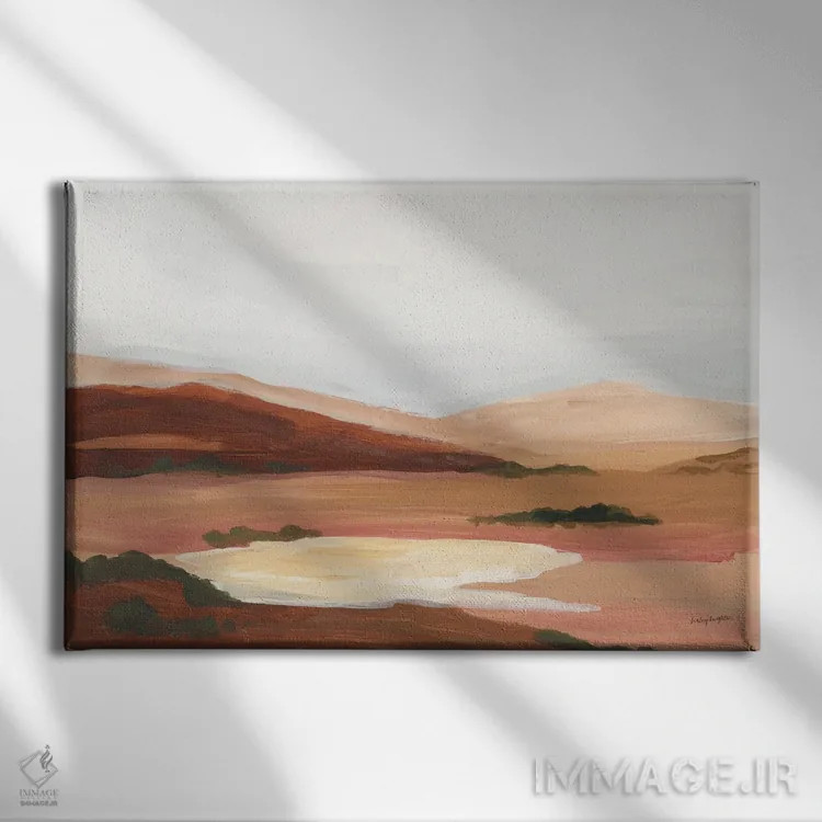 تابلو انتزاعی دشت برگ بو اثر هیلی نایتن - نمای روبهرو روی دیوار