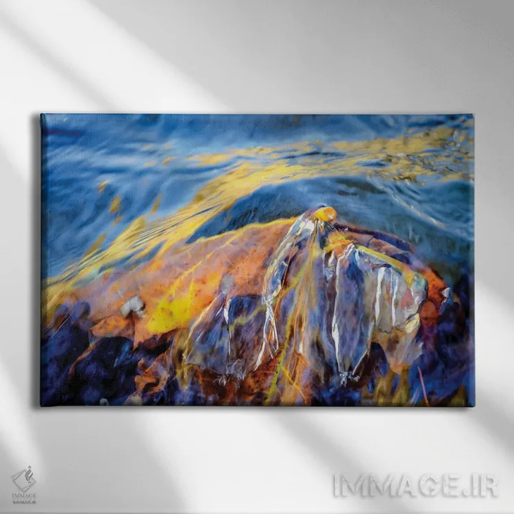 تابلو انتزاعی دگردیسی اثر هلنا کوپر - نمای روبهرو روی دیوار