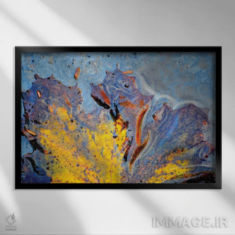 تابلو انتزاعی دوا اثر هلنا کوپر - نمای قابدار مشکی