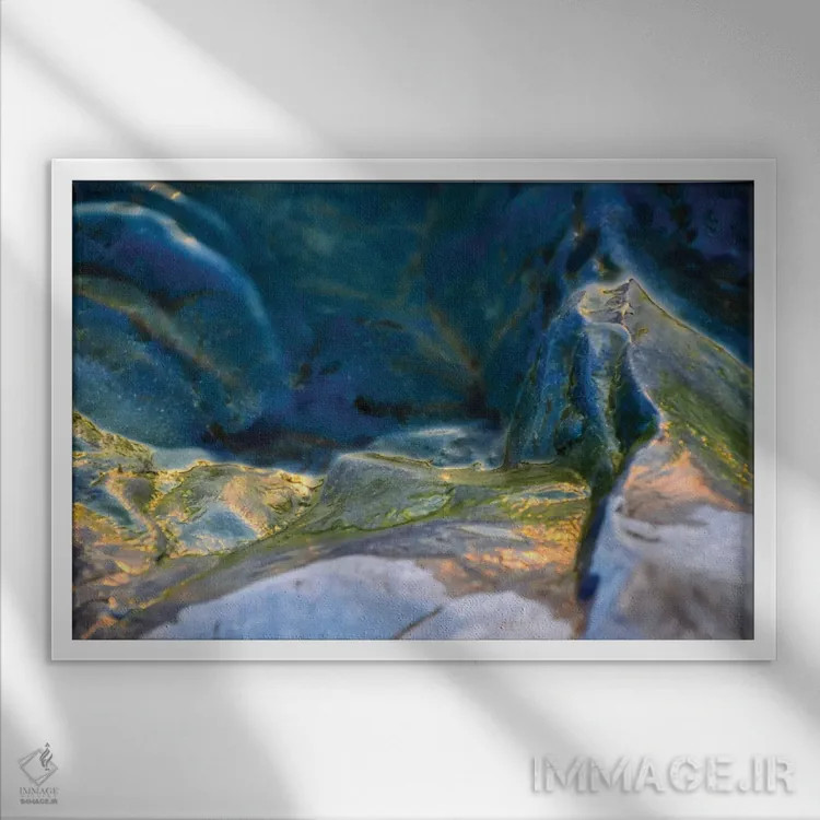 تابلو انتزاعی ارتفاع اثر هلنا کوپر - نمای قابدار سفید