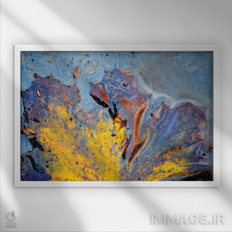 تابلو انتزاعی دوا اثر هلنا کوپر - نمای قابدار سفید