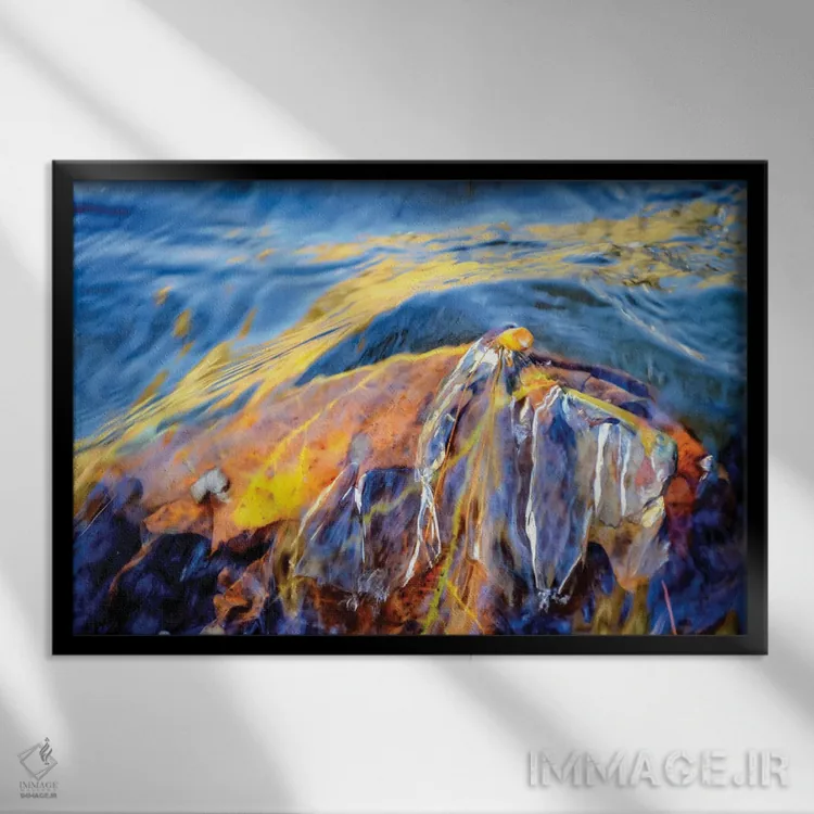 تابلو انتزاعی دگردیسی اثر هلنا کوپر - نمای قابدار مشکی