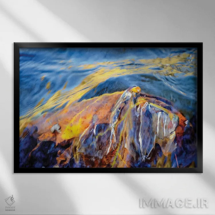 تابلو انتزاعی دگردیسی اثر هلنا کوپر - نمای قابدار مشکی