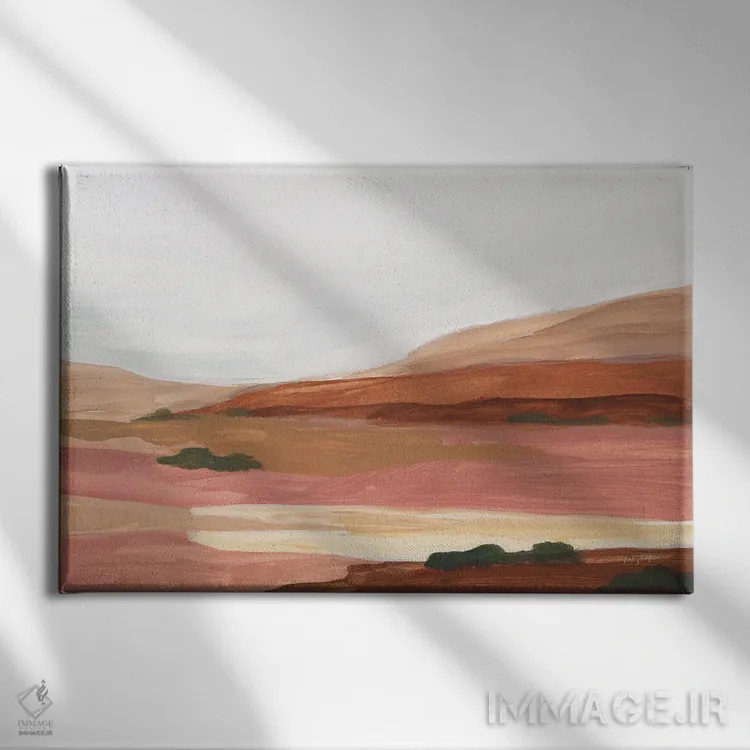 تابلو انتزاعی دشت برگ بو اثر هیلی نایتن - نمای روبهرو روی دیوار
