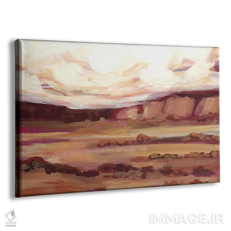 تابلو انتزاعی تپه ی بنفش روشن اثر هیلی نایتن - نمای پرسپکتیو محصول