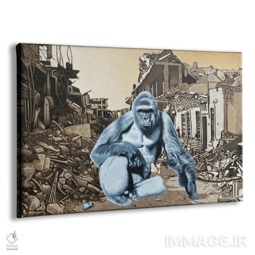 تابلو دکوراتیو خب تکامل، چطور پیش می ره برات؟ اثر استیفن هال - نمای پرسپکتیو محصول