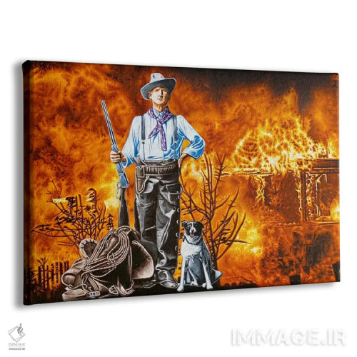 تابلو دکوراتیو غرب چگونه تمام شد اثر استیفن هال - نمای پرسپکتیو محصول