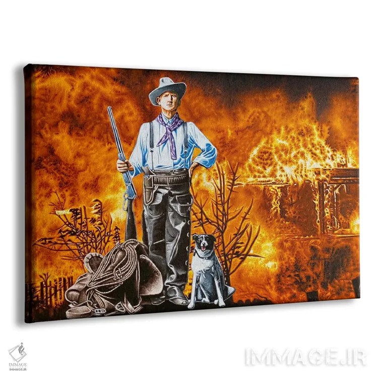 تابلو دکوراتیو غرب چگونه تمام شد اثر استیفن هال - نمای پرسپکتیو محصول