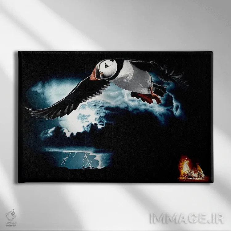 تابلو دکوراتیو انتقام طبیعت اثر استیفن هال - نمای روبهرو روی دیوار