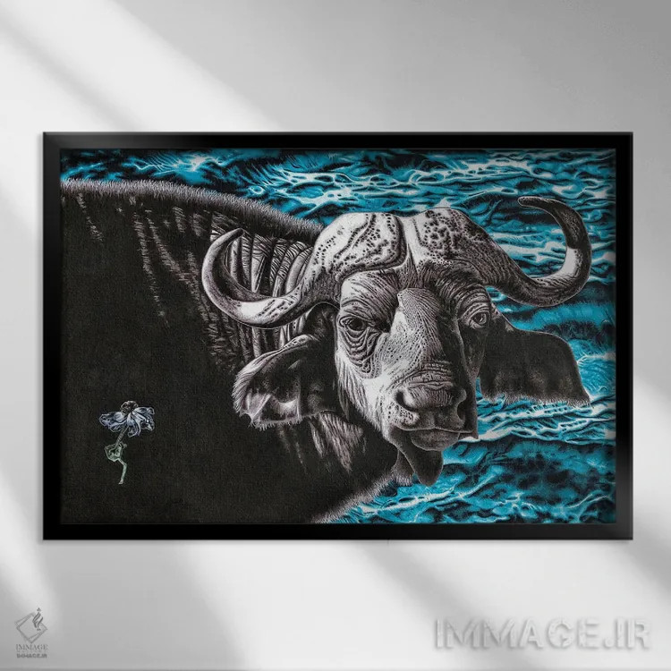 تابلو دکوراتیو شکننده اثر استیفن هال - نمای قابدار مشکی