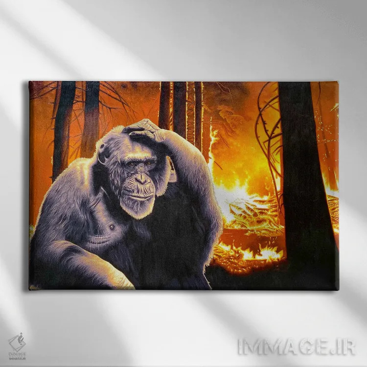 تابلو دکوراتیو تو گوش نمی کنی اثر استیفن هال - نمای روبهرو روی دیوار