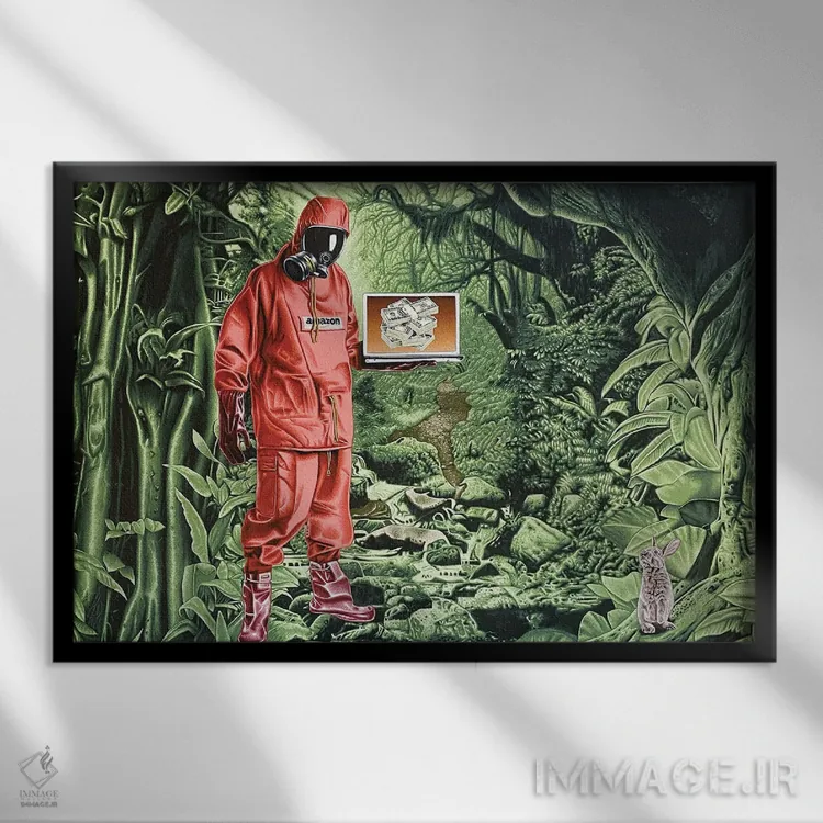 تابلو دکوراتیو اکنون همه داده ها را داریم اثر استیفن هال - نمای قابدار مشکی