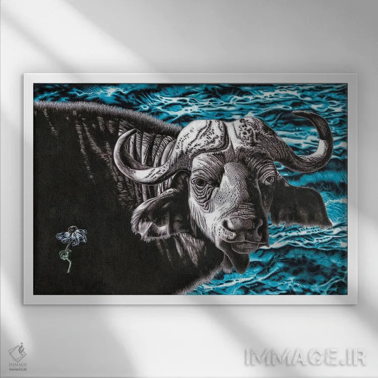 تابلو دکوراتیو شکننده اثر استیفن هال - نمای قابدار سفید