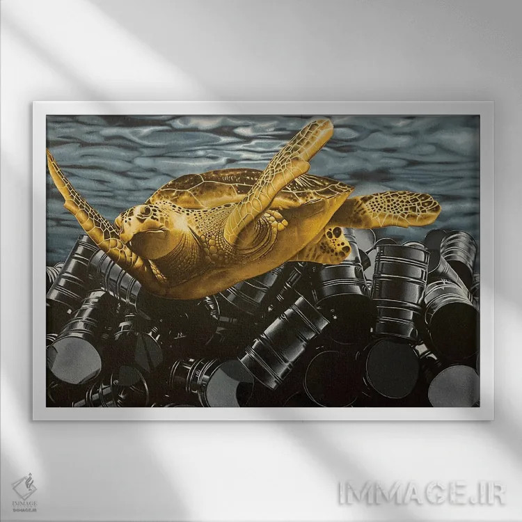 تابلو دکوراتیو واقعا اثر استیفن هال - نمای قابدار سفید