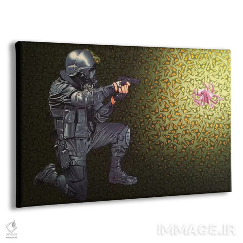 تابلو دکوراتیو کنترل جمعیت اثر استیفن هال - نمای پرسپکتیو محصول