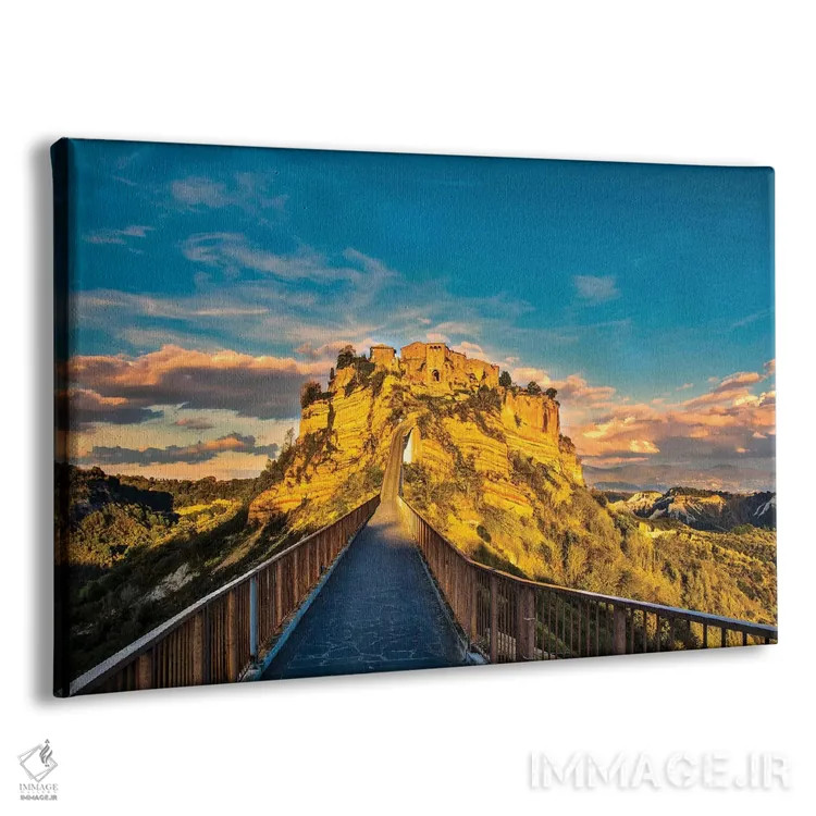 تابلو دکوراتیو Civita, Bridge to Civita,ایتالیا، شهر چیویتا، پل منتهی به چی… اثر هولیس لونی - نمای پرسپکتیو محصول