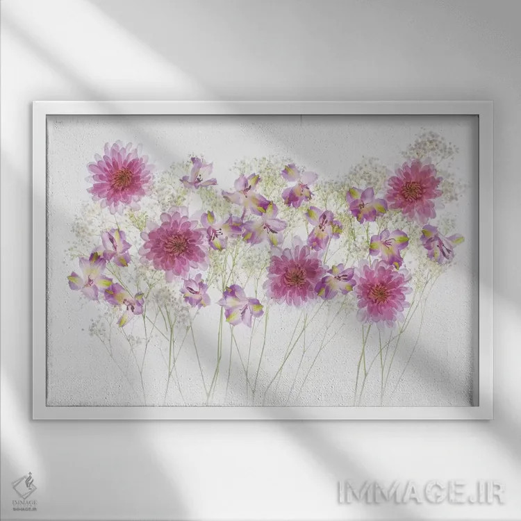 تابلو دکوراتیو Florida. Floral bounty I,آمریکا، فلوریدا، فراوانی گل ها I اثر هولیس لونی - نمای قابدار سفید