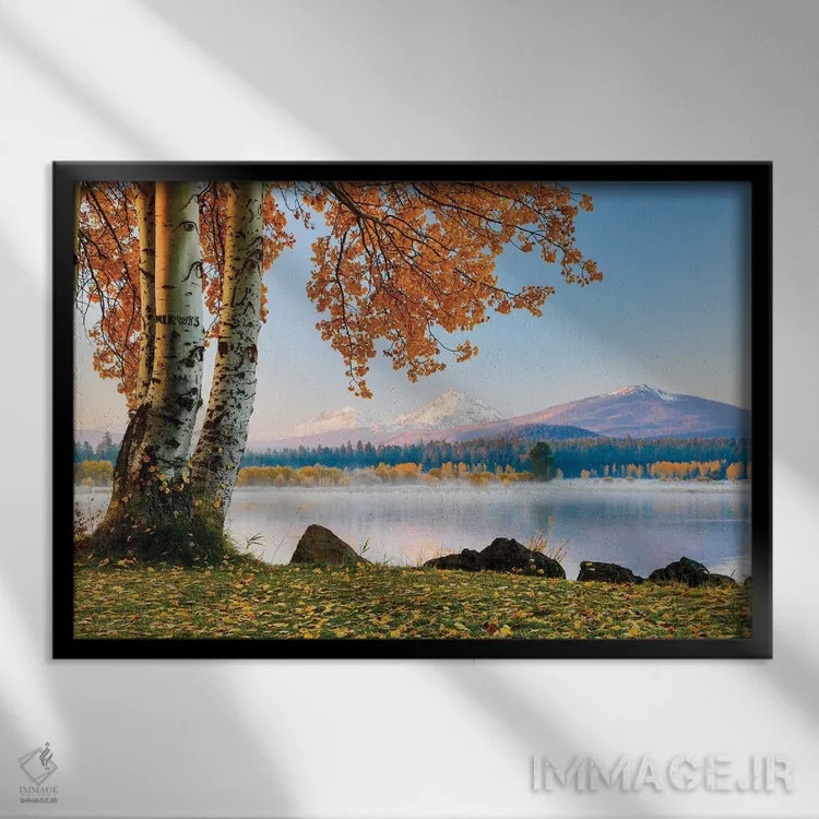 تابلو دکوراتیو Oregon, Bend, Fall at Black Butte Ranch in Central Oregon II… اثر هولیس لونی - نمای قابدار مشکی