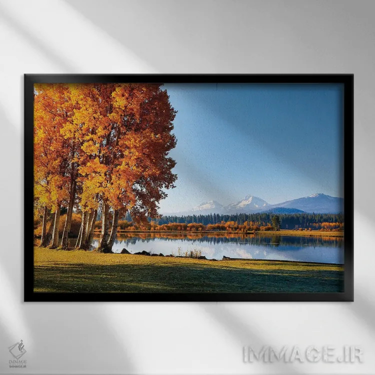 تابلو دکوراتیو Oregon, Bend, Fall at Black Butte Ranch in Central Oregon I… اثر هولیس لونی - نمای قابدار مشکی