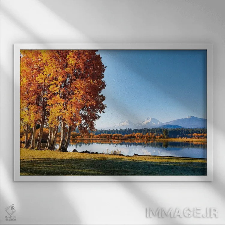 تابلو دکوراتیو Oregon, Bend, Fall at Black Butte Ranch in Central Oregon I… اثر هولیس لونی - نمای قابدار سفید