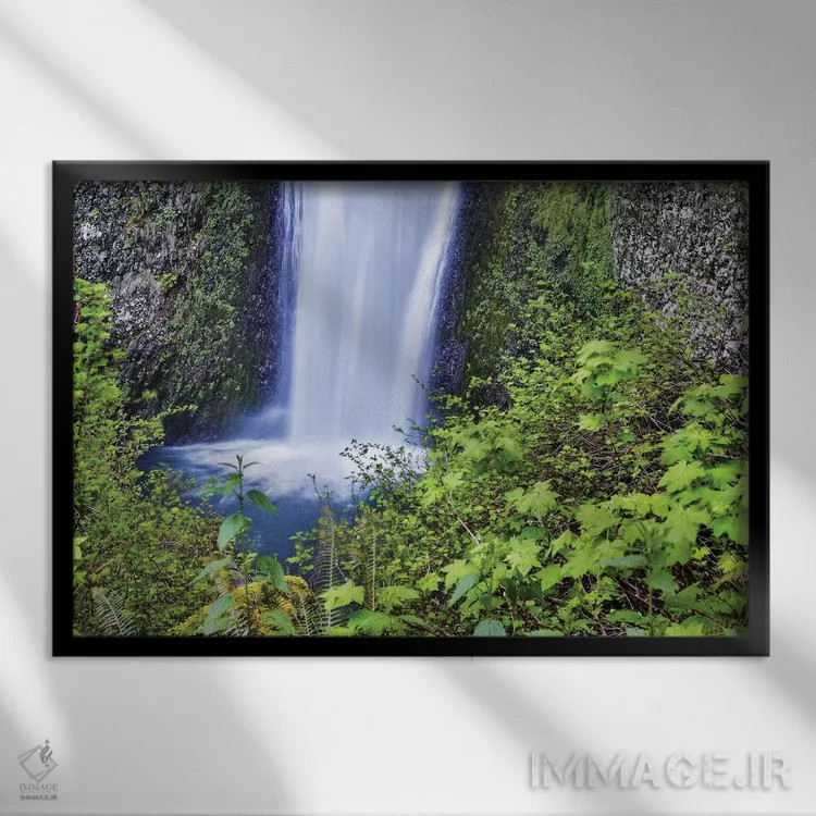تابلو دکوراتیو Oregon, Columbia River Gorge, Multnomah Falls,آمریکا، اورگن… اثر هولیس لونی - نمای قابدار مشکی