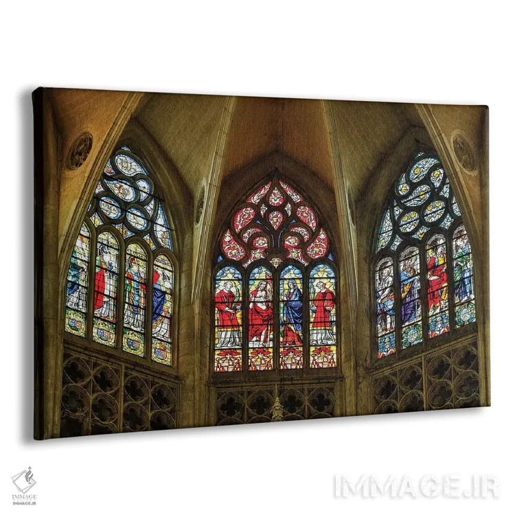 تابلو دکوراتیو Toulouse. Cathedral of St. Etienne stained glass windows.,فر… اثر هولیس لونی - نمای پرسپکتیو محصول