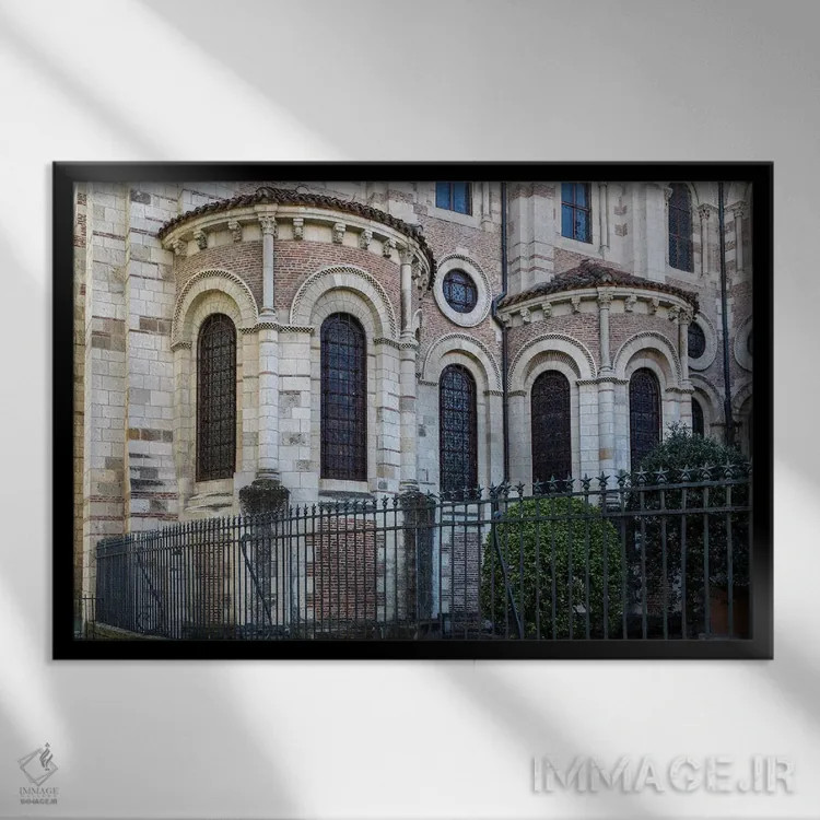 تابلو دکوراتیو Toulouse. Basilica of St. Sernin.,فرانسه، تولوز، کلیسای جامع… اثر هولیس لونی - نمای قابدار مشکی