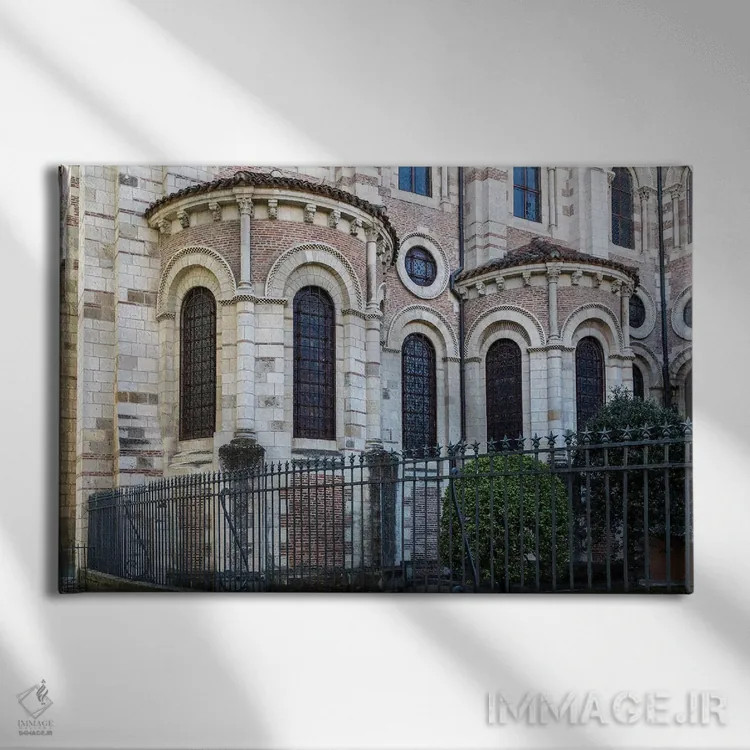 تابلو دکوراتیو Toulouse. Basilica of St. Sernin.,فرانسه، تولوز، کلیسای جامع… اثر هولیس لونی - نمای روبهرو روی دیوار