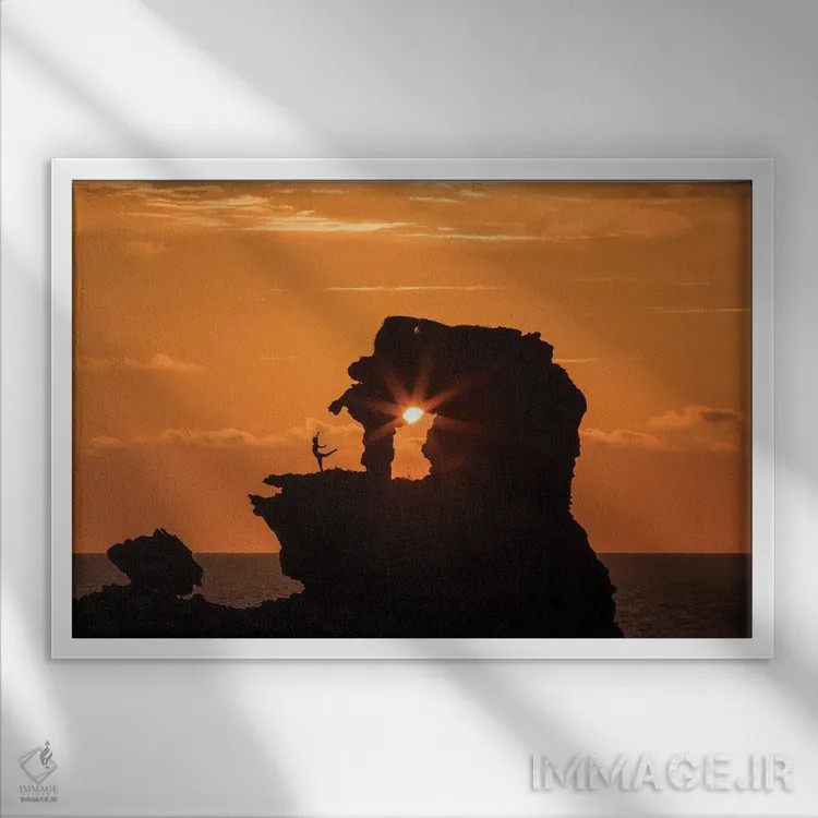 تابلو دکوراتیو Menorca, Spain,صخره فیل، منورکا، اسپانیا اثر هولیس لونی - نمای قابدار سفید